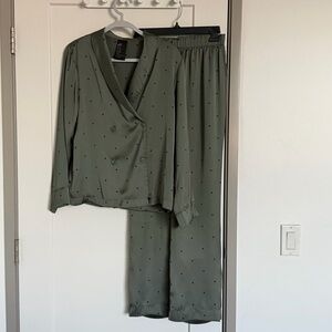 H&M Olive Green Pajama Set